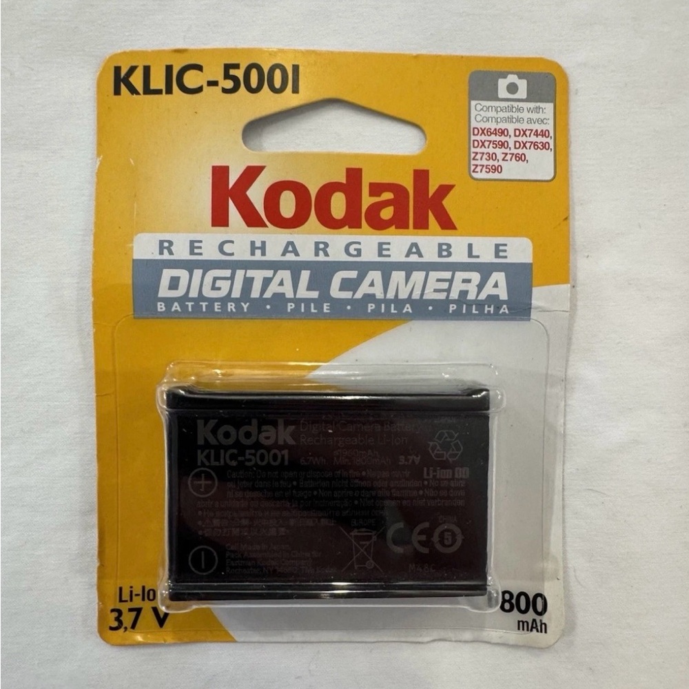 Kodak KLIC-5001 Li-Ion Rechargeable Battery for Camera DX6490 DX7440 DX7590 New